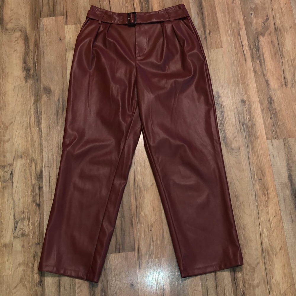 Brown Leather Trousers.